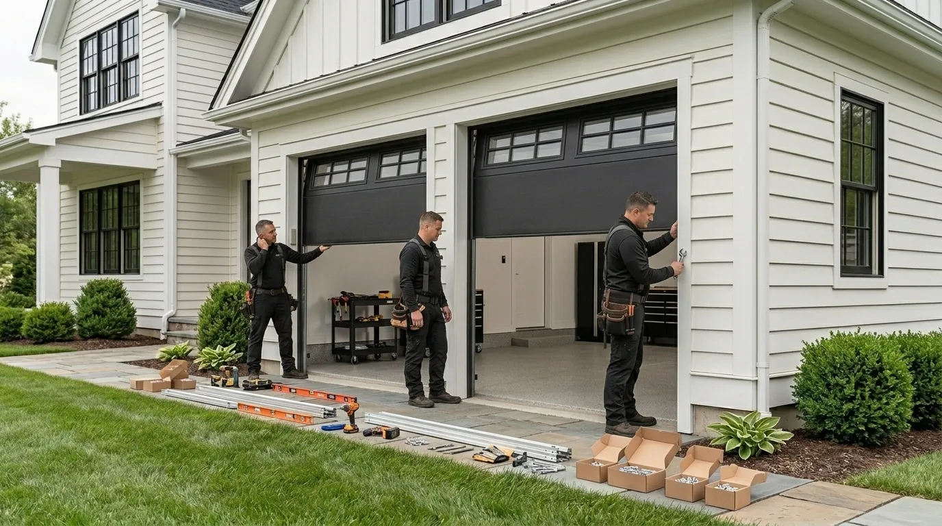 New Garage Door Installation for Holly Homes in Fenton